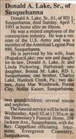 Lake, Donald A., Sr